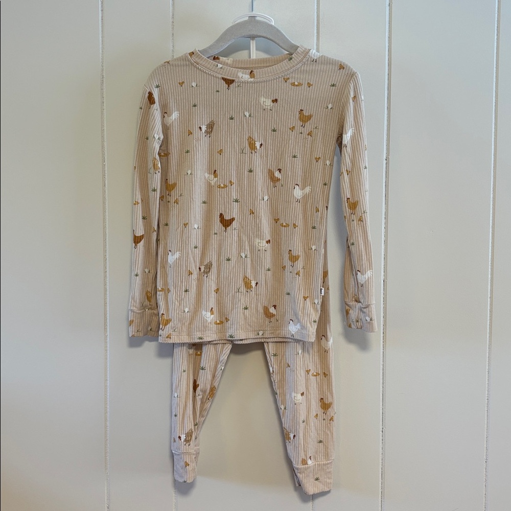 Brave Littles Ones Chicken Print Bamboo PJ Set